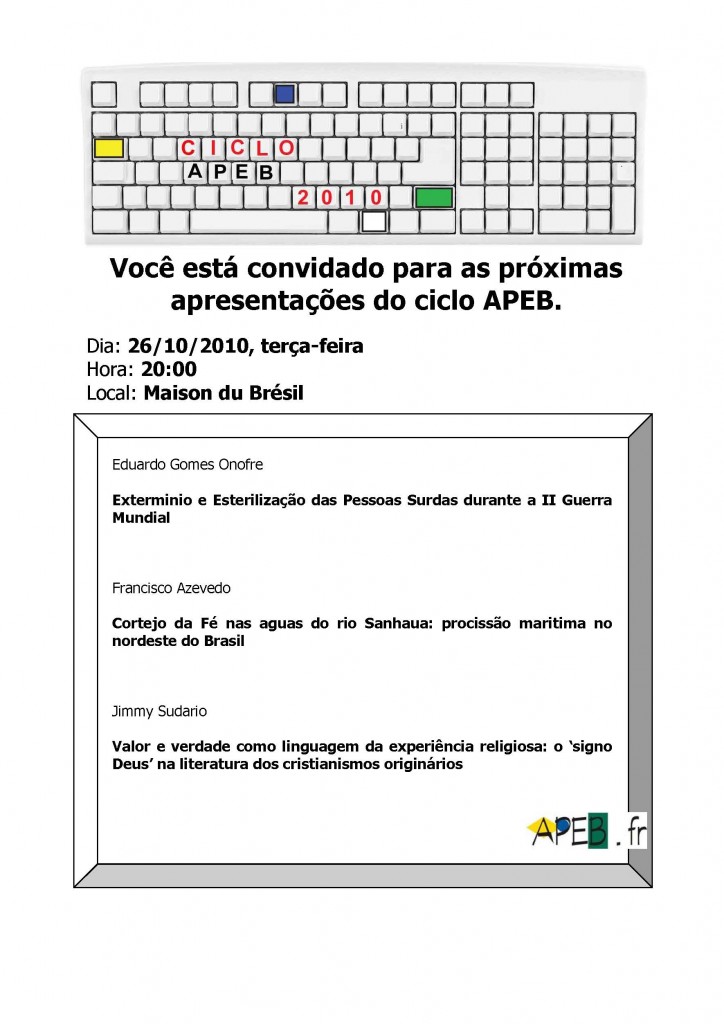 Cartaz Ciclo Apeb 26 octobre