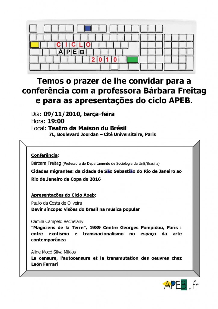 Cartaz Ciclo Apeb 09 novembro